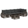 vidaXL Gartensofa-set 7 stk. Grau und Dunkelgrau Poly-Rattan