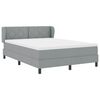 vidaXL Boxspringbett mit Matratze Hellgrau 160 x 200 cm Stoff