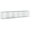 vidaXL Gabione mit Deckel 500x100x100 cm Verzinktes Eisen