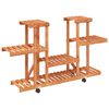 vidaXL Blumenst&auml;nder mit Rollen 110x25x78 cm Massivholz Tanne