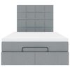 vidaXL Ottoman-Bett mit Matratze Hellgrau 120x190 cm Stoff