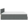 vidaXL Ottoman-Bett mit Matratzen Dunkelgrau 200x200 cm Stoff
