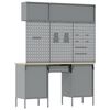 vidaXL Arbeitsschrankset mit Schubladen mit Regal 8 pcs Schwarz