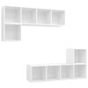 vidaXL 4-tlg. TV-Schrank-Set Wei&szlig; Holzwerkstoff
