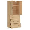 vidaXL Highboard Sonoma-Eiche 69,5x34x180 cm Holzwerkstoff