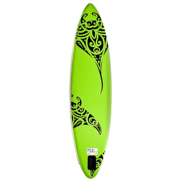 vidaXL Aufblasbares Stand Up Paddle Board Set 320x76x15 cm Grün
