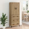 vidaXL Highboard Artisan-Eiche 69,5 x 34 x 180 cm Holzwerkstoff