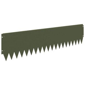 vidaXL Rasenkante 10 stk. 103 x 25 cm Stahl Olivgr&uuml;n