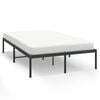 vidaXL Bettgestell Metall Schwarz 120x190 cm