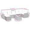 vidaXL 7-tlg. Garten-Sofagarnitur mit Kissen Beige Poly Rattan