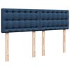vidaXL Boxspringbett mit Matratze Blau 160x200 cm Stoff