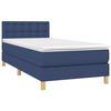 vidaXL Boxspringbett mit Matratze & LED Blau 100x200 cm Stoff