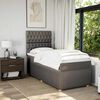 vidaXL Boxspringbett mit Matratze Taupe 80x200 cm Stoff
