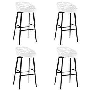 vidaXL Barhocker 4 Stk. Wei&szlig;