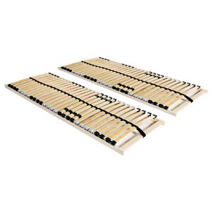 vidaXL Lattenroste 2 Stk. mit 28 Latten 7 Zonen 70x200 cm