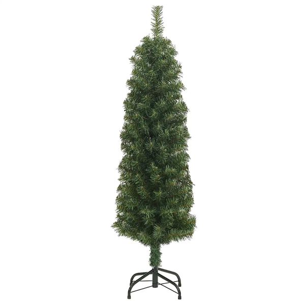 vidaXL Künstlicher Weihnachtsbaum Schlank mit Ständer Grün 150 cm PVC