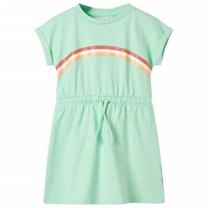 Kinderkleid mit Kordelzug Knallgr&uuml;n 104