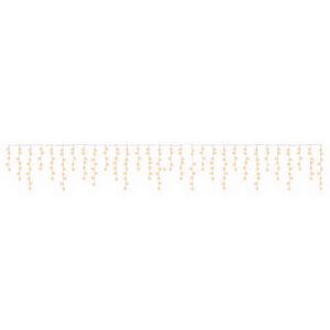 vidaXL Lichtervorhang 210 LEDs Warmes Wei&szlig; 500 x 72 cm