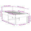 vidaXL Massivholzbett ohne Matratze 90x190 cm Kiefer