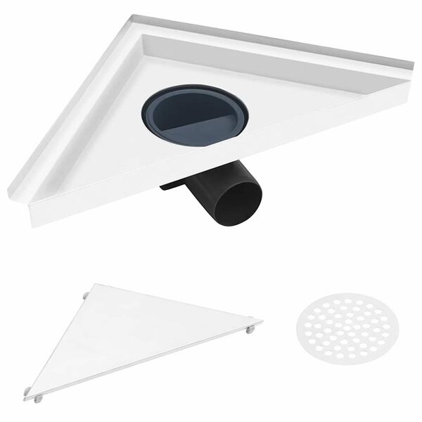 vidaXL Duschablauf 2-in-1 Abdeckung 25&times;25 cm Edelstahl