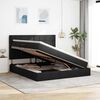 vidaXL Bett mit Stauraum und LED Schwarz 160 x 200 cm Polyester