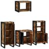 vidaXL Badezimmermöbel-Set mit Regal 4 pcs Massives upgecyceltes Holz
