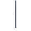 vidaXL Zaunpfosten 3 Stk. Dunkelgrau 185 cm Aluminium