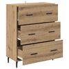 vidaXL Sideboard Artisan-Eiche 69,5 x 34 x 90 cm Verbundholz und Eisen