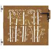 vidaXL Gartentor 85x75 cm Cortenstahl Bambus-Design