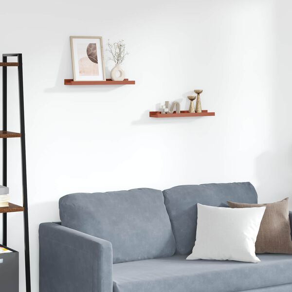 vidaXL Wandregal mit Regal 2 pcs Rot 40 x 9 x 3 cm Holzwerkstoff