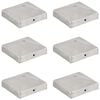 vidaXL Pfostenkappen 6 Stk. Pyramide Verzinktes Metall 91 x 91 mm