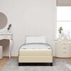 vidaXL Boxspringbett mit Matratze Creme 80 x 200 cm Stoff