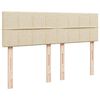 vidaXL Boxspringbett mit Matratze Creme 140x190 cm Stoff