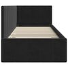vidaXL Eckbettgestell mit Kopfteil Schwarz 80 cm x 200 cm Samt
