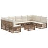 vidaXL Gartensofa-set 10 Stk. Beige Poly-Rattan