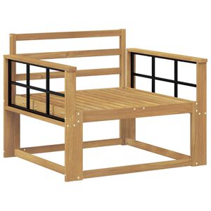 vidaXL Outdoor Mittelsofa Massivholz Akazie Wei&szlig;