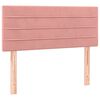vidaXL Boxspringbett mit Matratze Rosa 90x200 cm Samt