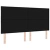 vidaXL LED Kopfteil Schwarz 180 cm Kunstleder