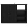 vidaXL Sideboard Schwarz Eichen-Optik 100 x 33 x 75 cm Holzwerkstoff