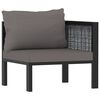 vidaXL 6-tlg. Garten-Lounge-Set mit Auflagen Poly Rattan Anthrazit