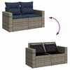 vidaXL 8-tlg. Garten-Sofagarnitur mit Kissen Braun Poly Rattan Akazie
