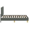 vidaXL Kinderbettgestell mit Kopfteil Dunkelgrau 70 x 140 cm Stoff