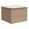 vidaXL Gartensofa-set mit Speicher 9 pcs Beige und Creme Poly-Rattan