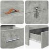vidaXL Aufbewahrungsbettgestell Beton Grau 180 x 200 cm Holzwerkstoff