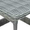 vidaXL 3-tlg. Garten-Lounge-Set mit Auflagen Poly Rattan Hellgrau