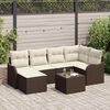vidaXL Gartensofa-set 7 pcs Braun Poly-Rattan
