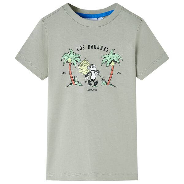 Kinder-T-Shirt Helles Khaki 128