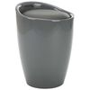 vidaXL Hocker mit Stauraum Grau Kunstleder