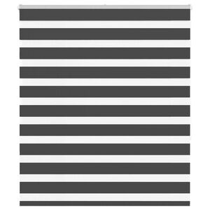 vidaXL Doppelrollo Schwarz 135x150 cm Stoffbreite 130,9 cm Polyester