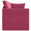 vidaXL Boden-Sofa-Bett 200cm Weinrot Samt